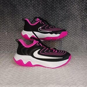Nike Giannis Immortality 4 Basketball Kids Shoes Black Fuchsia FZ6734-004 Sz 6Y